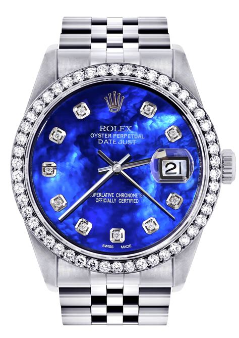 rolex datejust 16200 blue dial